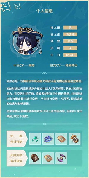原神散兵突破材料是什么 散兵突破材料一览