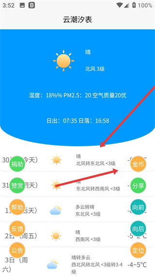 云潮汐表