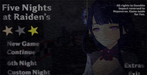 玩具熊的五夜后宫原神版(Five Nights at Raiden)