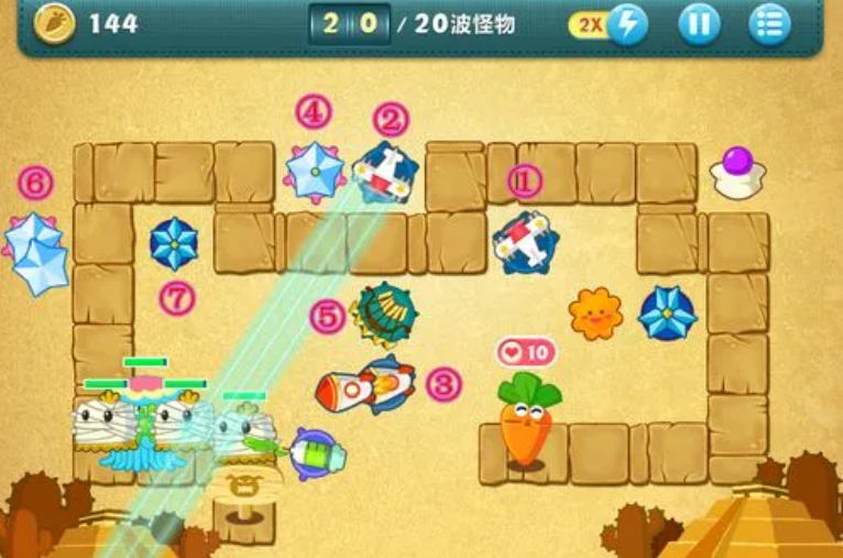 《保卫萝卜》沙漠6关攻略：巧妙布局，轻松制敌