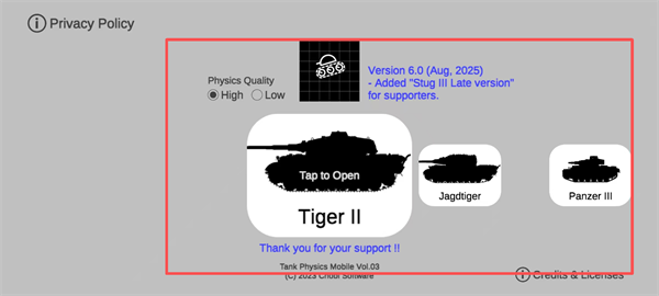 坦克物理模拟器3无限时间(Tank Physics Mobile 03)